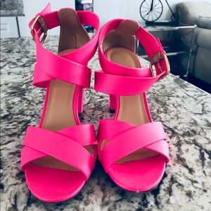 J.Crew sandals in bright pink